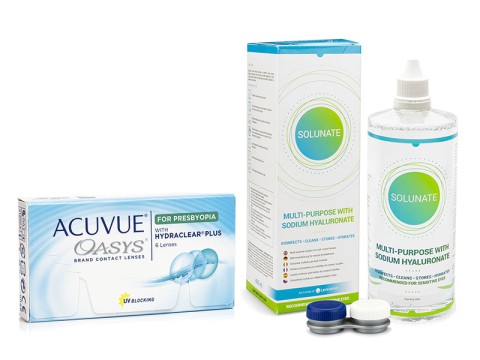 Acuvue Oasys for Presbyopia (6 linser) + Solunate Multi-Purpose 400 ml med linsetui