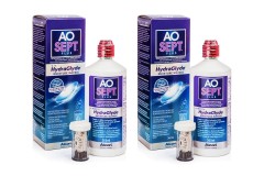 AOSEPT PLUS med Hydraglyde 2 x 360 ml med linsetuier