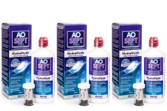 AOSEPT PLUS med Hydraglyde 3 x 360 ml med linsetuier