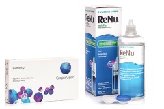 Biofinity (6 linser) + ReNu MultiPlus 360 ml med linsetui