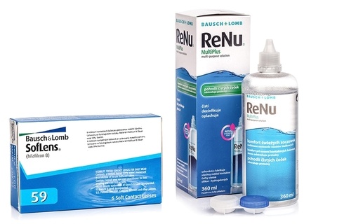 SofLens 59 (6 linser) + ReNu MultiPlus 360 ml med linsetui